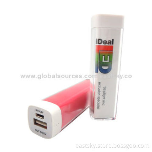 2,200mAh lipstick power bank, stylish, compact, portable and fashionable designNew